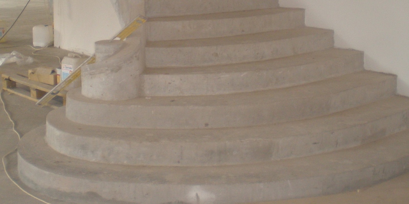 Монолитная лестница в коттеджном посёлке Первомайский