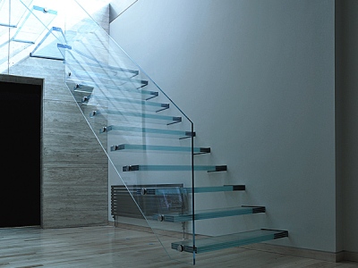 консольные стеклянные лестницы