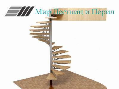 Винтовая металлокаркасная лестница
